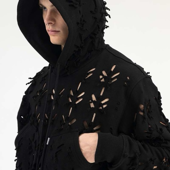 Juntae Kim slashed hoodie NWT - Picture 2 of 9